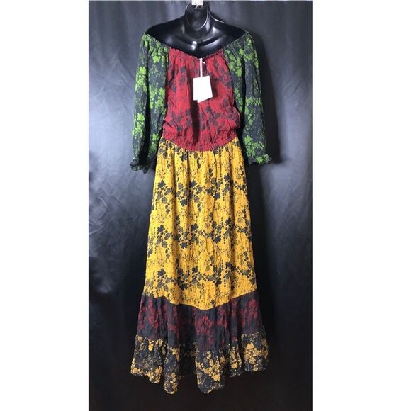 Free People x Carolina K Alexa Off Shoulder Chiffon Dress - Picture 8 of 10